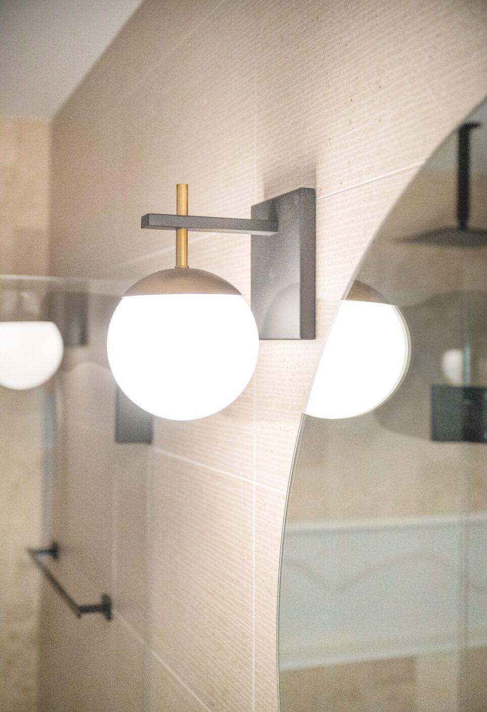 Lighting Detail Contemporary Bathroom New Haven Ct