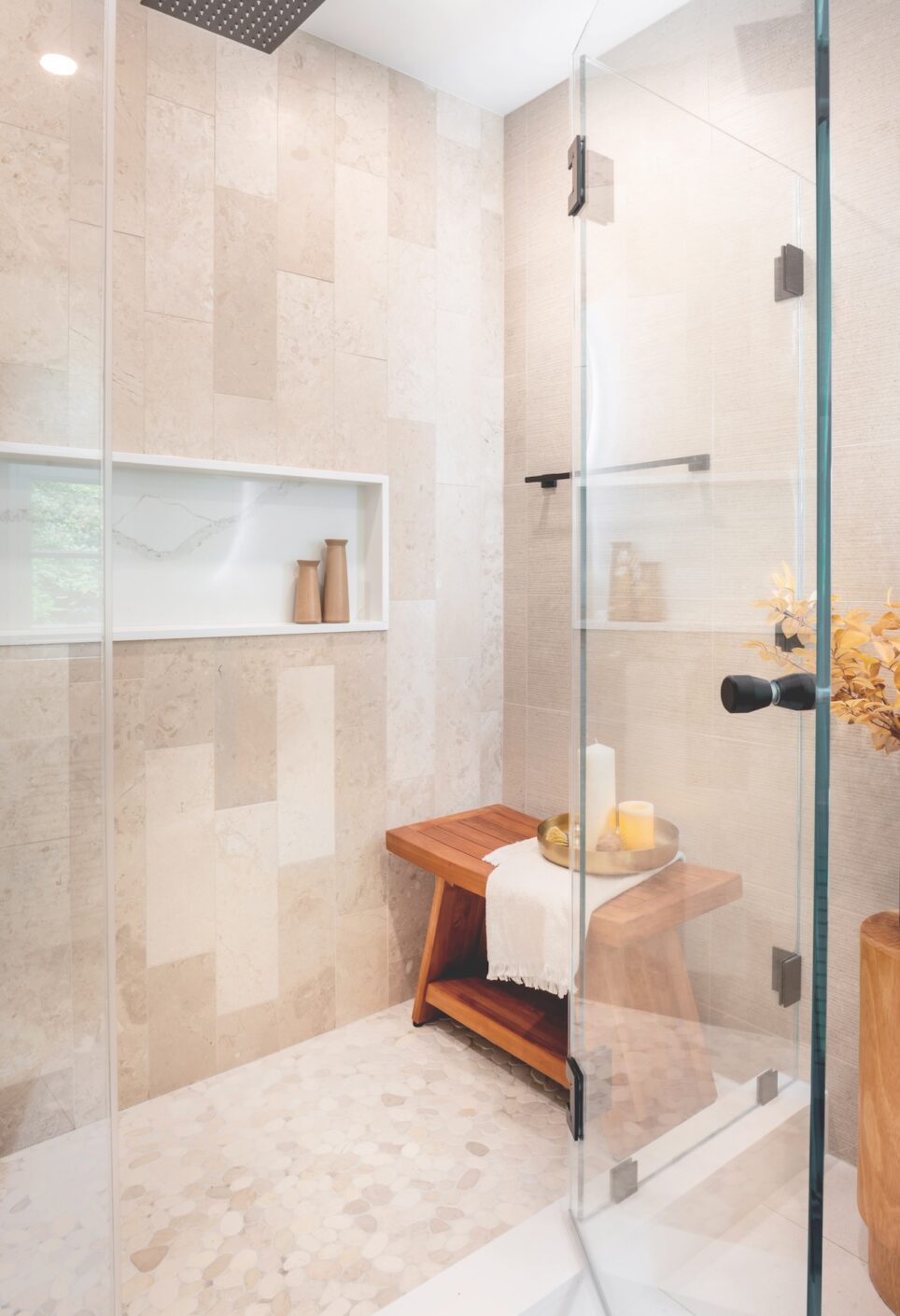 New Haven Ct Shower Design Beige Tile