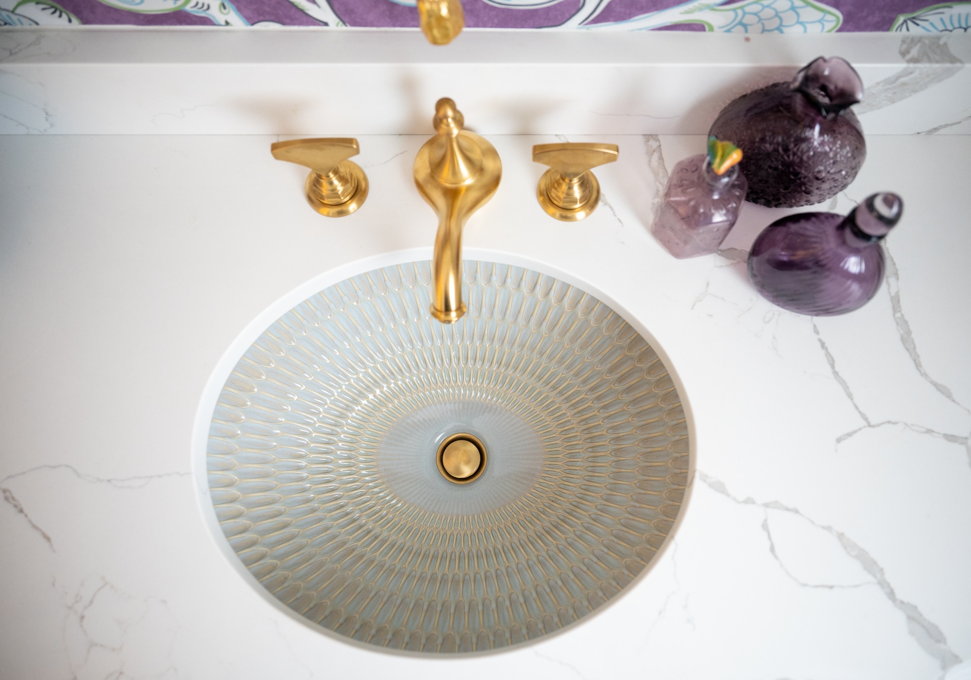 Powder Room Sink Detail Aerial View