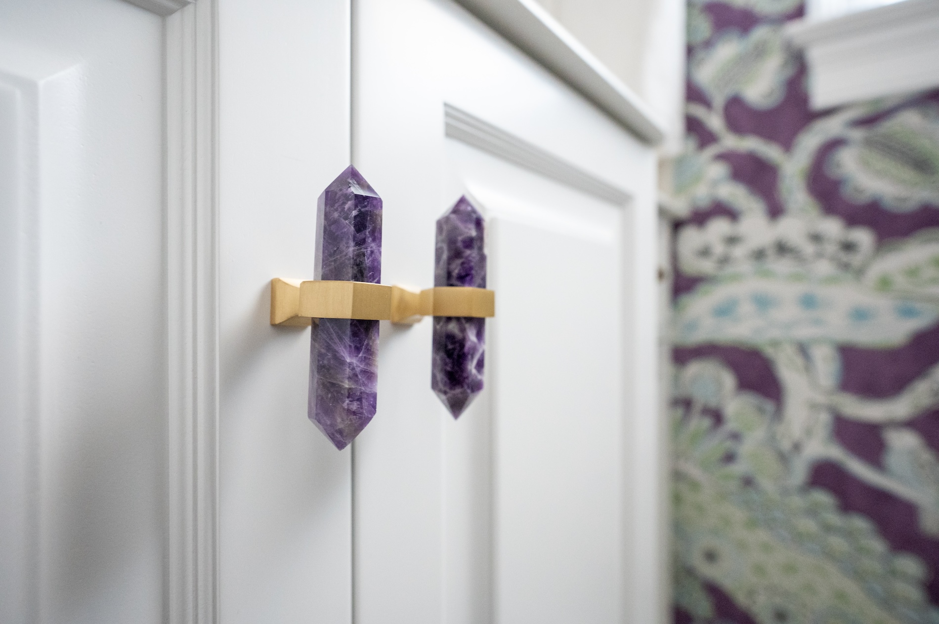 Purple Crystal Cabinet Handles Design By The Jonathans
